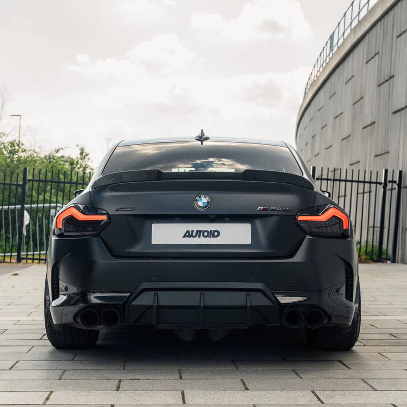 BMW M2 G87 2 SERIES & M240I G42 PRE-PREG CARBON FIBRE ID-01 REAR SPOILER BY TRE (2021 + ) - Carbon Rear Spoiler