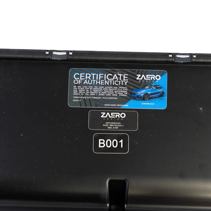 BMW 1 Series & M135i F20 F21 Pre-LCI EVO-1 Gloss Black Rear Diffuser by ZAERO (2011-2015) - Reinhart Autohaus