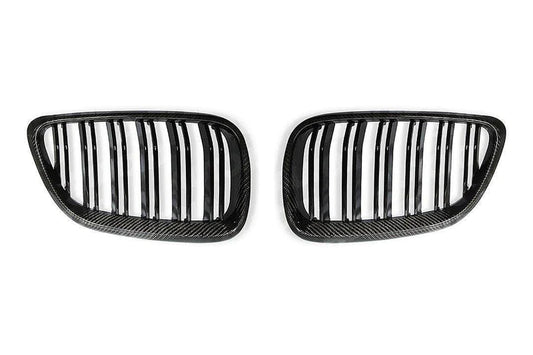 Carbon Fibre Double Slat Kidney Grilles for BMW 2 Series & M2 (2014-2020, F22 F87) - Reinhart Autohaus
