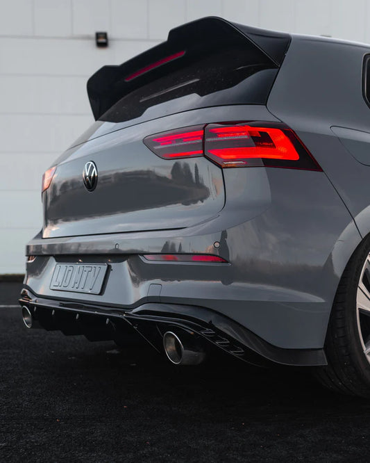 VW Golf GTI Mk8 & Mk8.5 EVO-1 Gloss Black Rear Diffuser by ZAERO (2020+) - Reinhart Autohaus