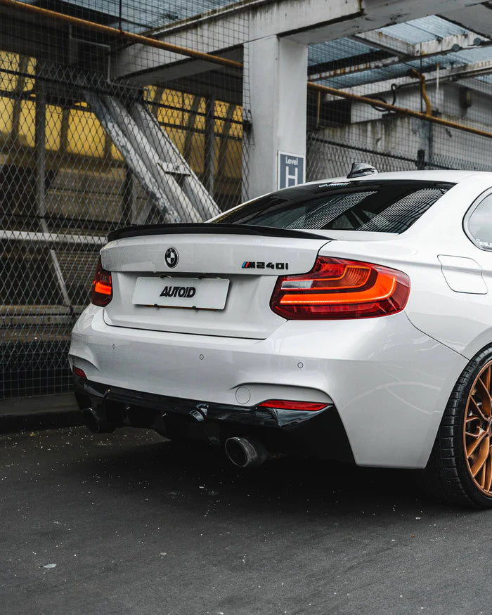 BMW 2 Series M235i & M240i F22 F23 EVO-1 Gloss Black Rear Diffuser by ZAERO (2014-2019) - Reinhart Autohaus