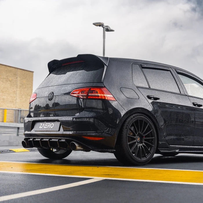 VW Golf GTI Mk7 EVO-1 Gloss Black Rear Diffuser by ZAERO (2013-2017) - Reinhart Autohaus