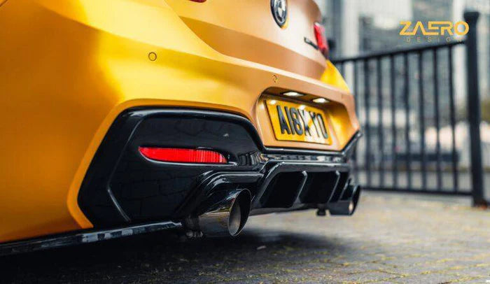 BMW 1 Series, M135i & M140i F20 F21 LCI EVO-1 Gloss Black Diffuser Side Spat Flap Extensions by ZAERO (2015-2019) - Reinhart Autohaus