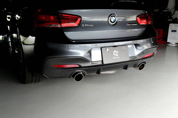3DDesign Carbon Fibre Rear Diffuser for BMW 1 Series LCI (2015-2019, F20 F21) - Reinhart Autohaus