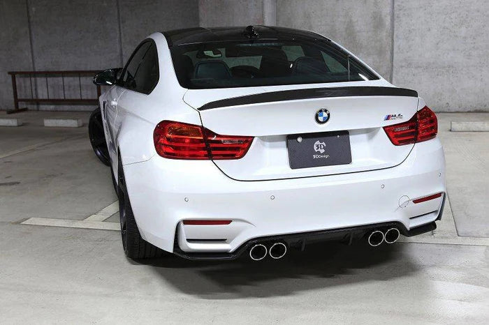 3DDesign Carbon Fibre Rear Diffuser (Type 1) for BMW M3 & M4 (2014-2020, F80 F82 F83) - Reinhart Autohaus