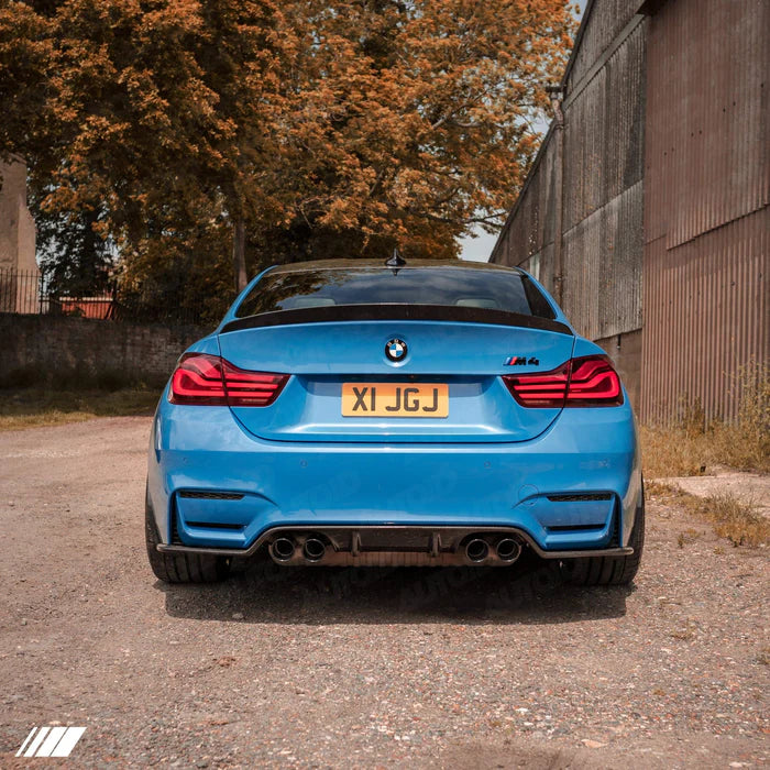 3DDesign Carbon Fibre Rear Diffuser (Type 1) for BMW M3 & M4 (2014-2020, F80 F82 F83) - Reinhart Autohaus