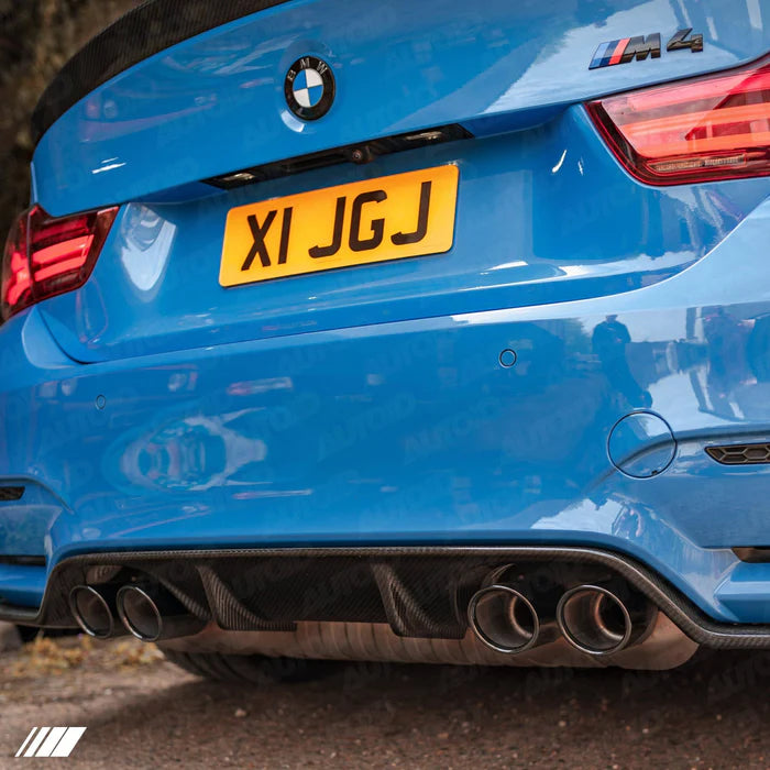 3DDesign Carbon Fibre Rear Diffuser (Type 1) for BMW M3 & M4 (2014-2020, F80 F82 F83) - Reinhart Autohaus