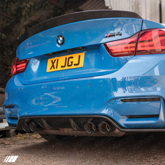 3DDesign Carbon Fibre Rear Diffuser (Type 1) for BMW M3 & M4 (2014-2020, F80 F82 F83) - Reinhart Autohaus