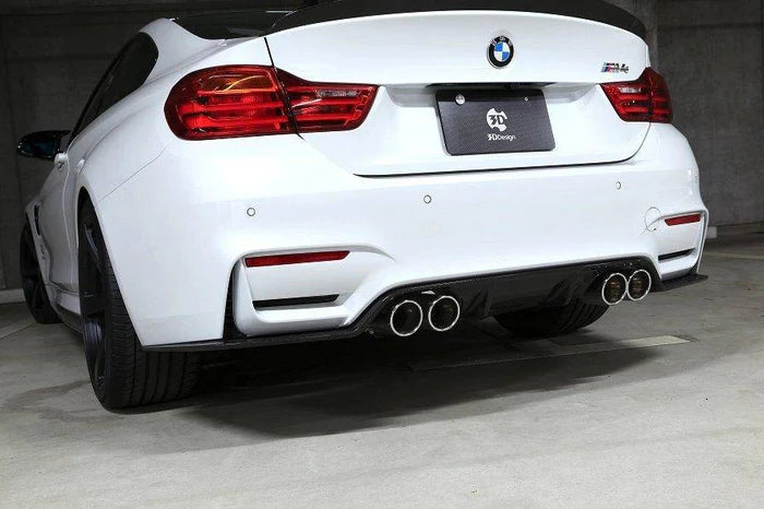3DDesign Carbon Fibre Rear Diffuser (Type 1) for BMW M3 & M4 (2014-2020, F80 F82 F83) - Reinhart Autohaus
