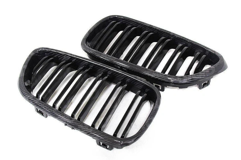 Carbon Fibre Double Slat Kidney Grilles for BMW 2 Series & M2 (2014-2020, F22 F87) - Reinhart Autohaus