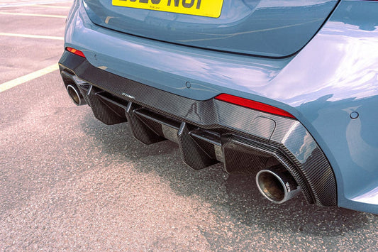 BMW 1 Series Dual Exit & M135i F40 Pre-Preg Carbon Fibre Rear Diffuser (2019-2024) - Reinhart Autohaus