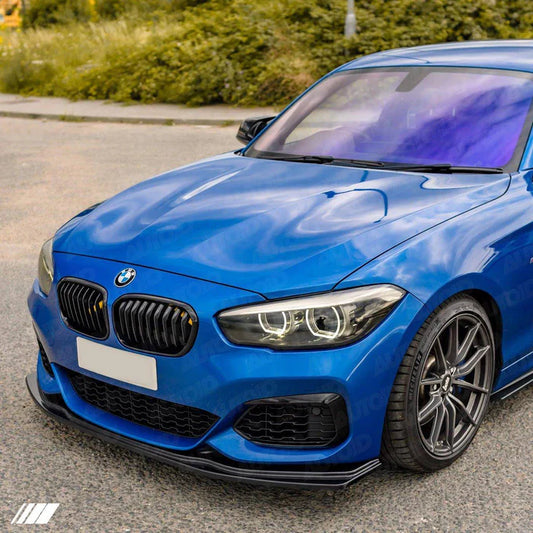 BMW 1 Series F20 F21 LCI EVO-1 Gloss Black Front Splitter by ZAERO (2015-2019) - Reinhart Autohaus