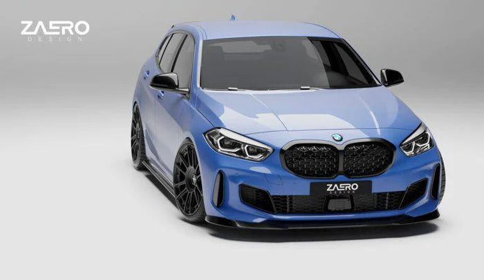 BMW 1 Series M Sport & M135i F40 EVO-1 Gloss Black Front Splitter by ZAERO (2019-2024) - Reinhart Autohaus