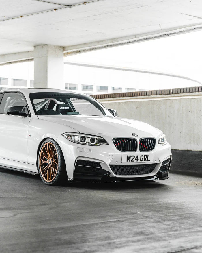 BMW 2 Series, M235i & M240i F22 F23 EVO-1 Gloss Black Front Splitter by ZAERO (2014-2019) - Reinhart Autohaus