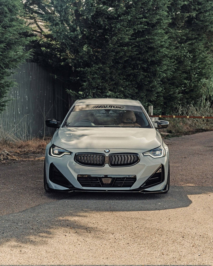 BMW 2 Series & M240i G42 Gloss Black Front Splitter (2021+) - Reinhart Autohaus