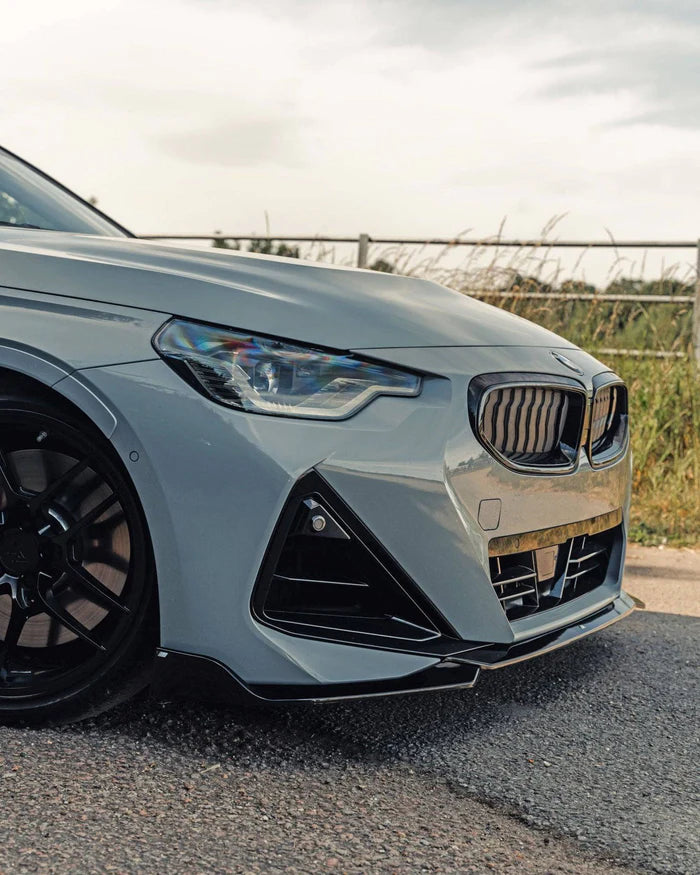 BMW 2 Series & M240i G42 Gloss Black Front Splitter (2021+) - Reinhart Autohaus