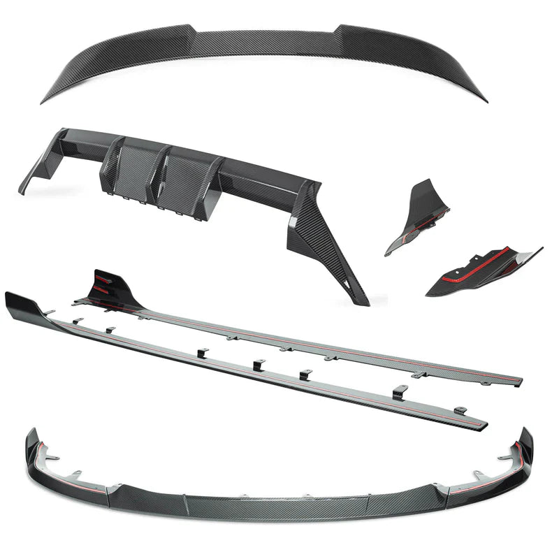 BMW G87 M2 TR87 CARBON FIBRE BODY KIT BY TRE (2023 + ) - ID-01 Spoiler / Add Rear Winglets - Carbon Rear Diffuser