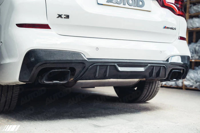 Carbon Fibre Performance Rear Diffuser for BMW X3 M40i (2018-2020, G01 Pre-LCI) - Reinhart Autohaus
