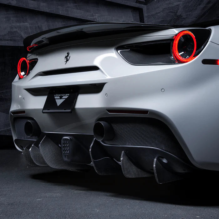 Ferrari 488 Diavolo Carbon Fiber Rear Diffuser Fins by Vordteiner - Reinhart Autohaus