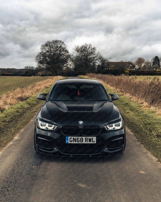 Gloss Black Performance Front Splitter for BMW 1 Series, M135i & M140i (2015-2019 LCI, F20 F21) - Reinhart Autohaus