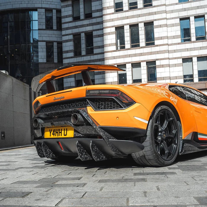 Lamborghini Huracan Performante Full Forged Carbon Fibre Rear Diffuser Extensions - Reinhart Autohaus