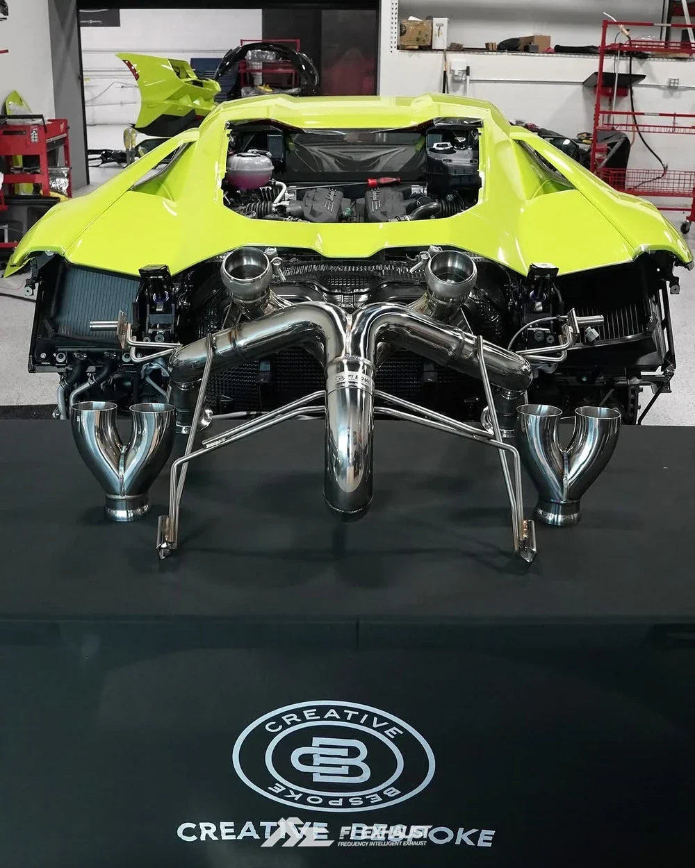 Fi EXHAUST non-valve muffler for Lamborghini Revuelto.