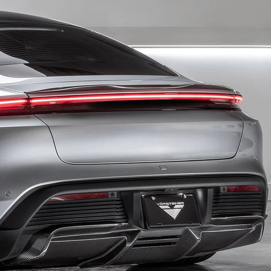 Porsche Taycan Turbo & Turbo S Carbon Fibre Decklid Rear Spoiler by Vorsteiner (2021+) - Reinhart Autohaus