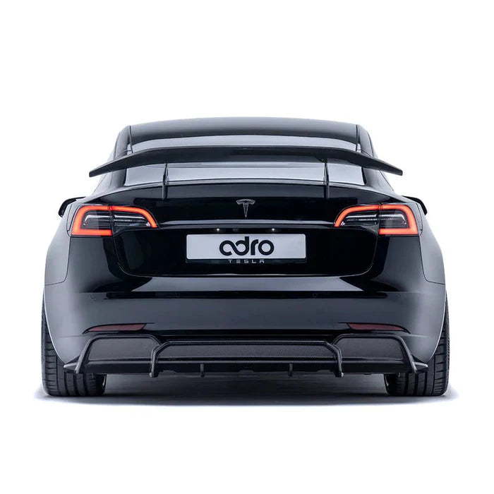 Tesla Model 3 Carbon Fibre V2 Rear Diffuser by Adro (2017+) - Reinhart Autohaus
