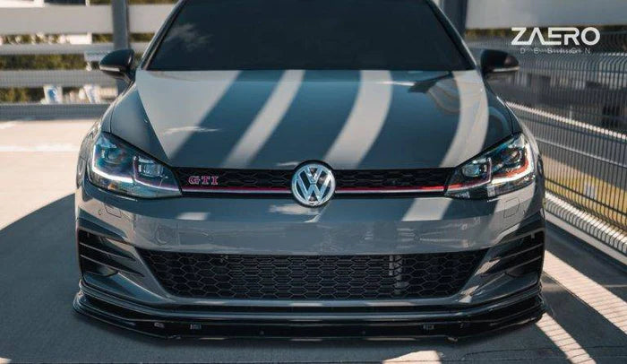 VW Golf GTI TCR EVO-1 Gloss Black Front Splitter by ZAERO (2017-2019, Mk7.5) - Reinhart Autohaus