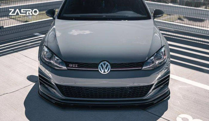 VW Golf GTI TCR EVO-1 Gloss Black Front Splitter by ZAERO (2017-2019, Mk7.5) - Reinhart Autohaus