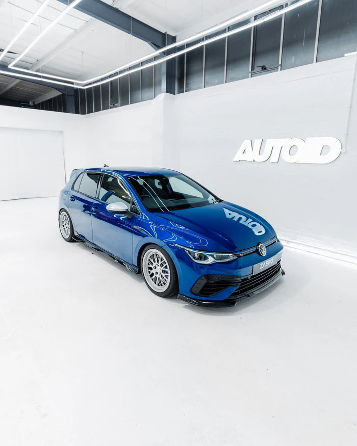 VW Golf R Mk8 EVO-1 Gloss Black Front Splitter by ZAERO (2020-2024) - Reinhart Autohaus
