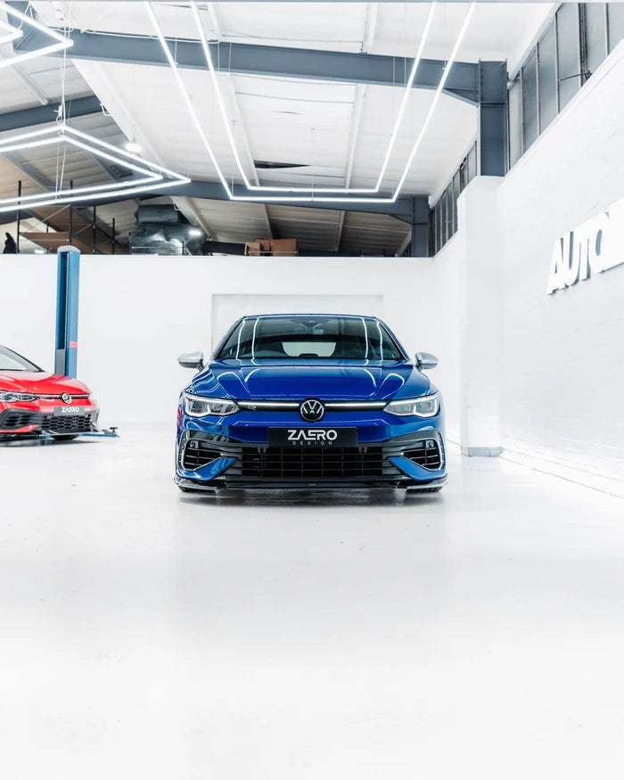 VW Golf R Mk8 EVO-1 Gloss Black Front Splitter by ZAERO (2020-2024) - Reinhart Autohaus