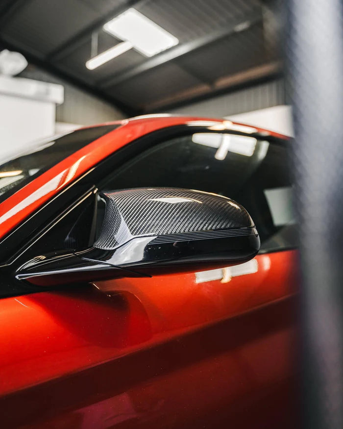 TRE Pre-preg Carbon Fibre Wing Mirror Covers for BMW M2 Competition, M3 & M4 (2014-2021, F87 F80 F82) - Reinhart Autohaus