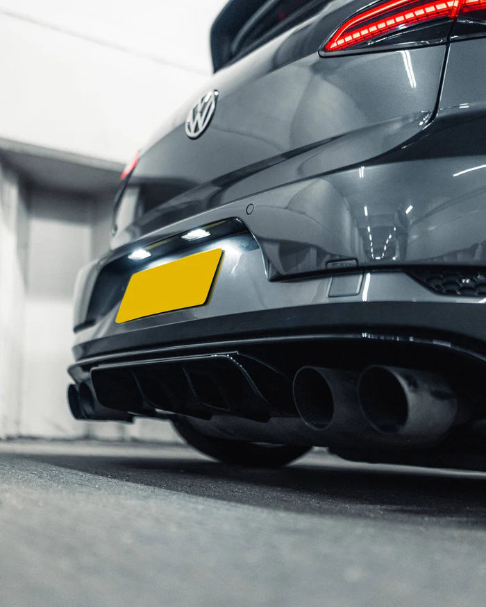 VW Golf R Mk7.5 EVO-1 Gloss Black Rear Diffuser by ZAERO (2017-2020) - Reinhart Autohaus