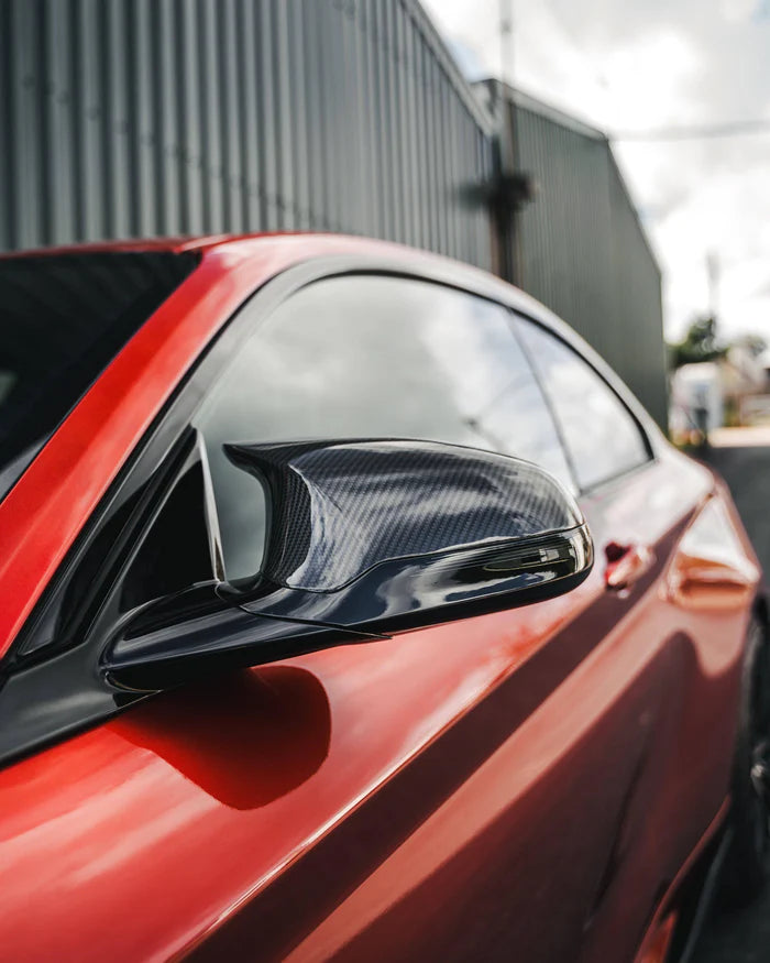TRE Pre-preg Carbon Fibre Wing Mirror Covers for BMW M2 Competition, M3 & M4 (2014-2021, F87 F80 F82) - Reinhart Autohaus