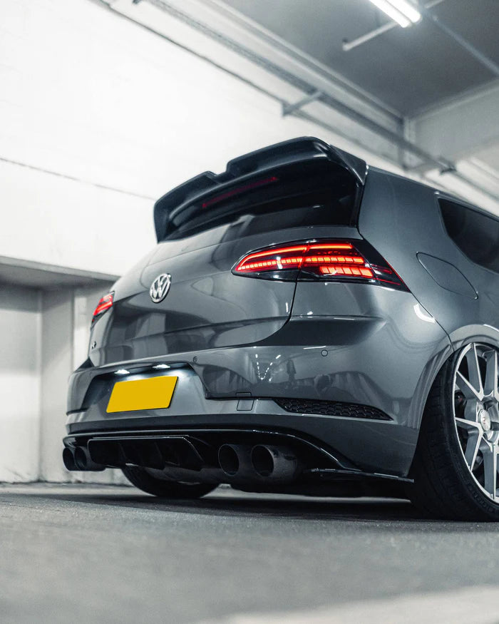 VW Golf R Mk7.5 EVO-1 Gloss Black Rear Diffuser by ZAERO (2017-2020) - Reinhart Autohaus