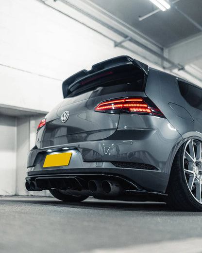 VW Golf R Mk7.5 EVO-1 Gloss Black Rear Diffuser by ZAERO (2017-2020) - Reinhart Autohaus