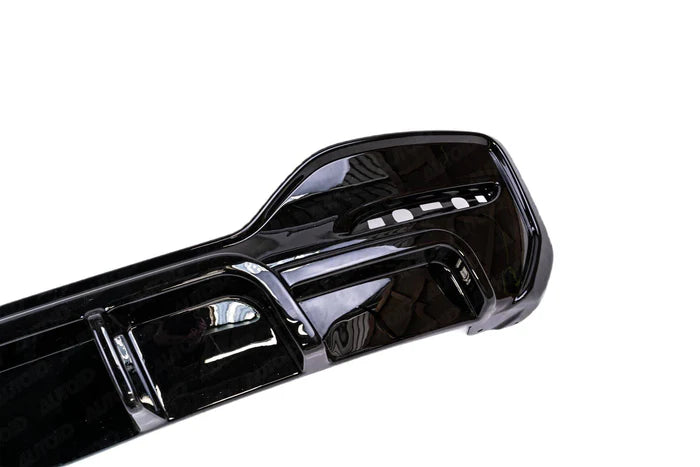 BMW 1 Series M Sport F20 F21 LCI Single Exit (118i 120i 120d 125i) EVO-1 Gloss Black Rear Diffuser by ZAERO (2015-2019) - Reinhart Autohaus