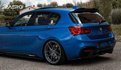 BMW 1 Series, M135i & M140i F20 F21 LCI EVO-1 Gloss Black Diffuser Side Spat Flap Extensions by ZAERO (2015-2019) - Reinhart Autohaus