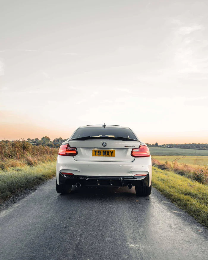 BMW 2 Series M235i & M240i F22 F23 EVO-1 Gloss Black Rear Diffuser by ZAERO (2014-2019) - Reinhart Autohaus