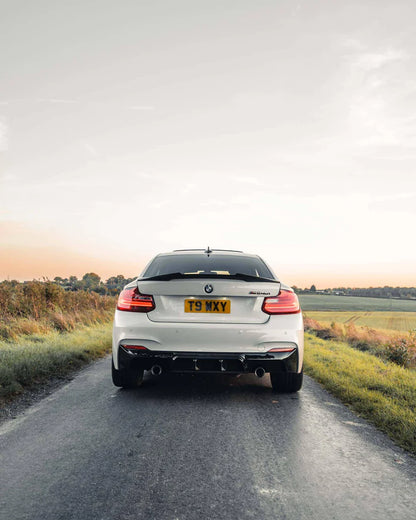 BMW 2 Series M235i & M240i F22 F23 EVO-1 Gloss Black Rear Diffuser by ZAERO (2014-2019) - Reinhart Autohaus