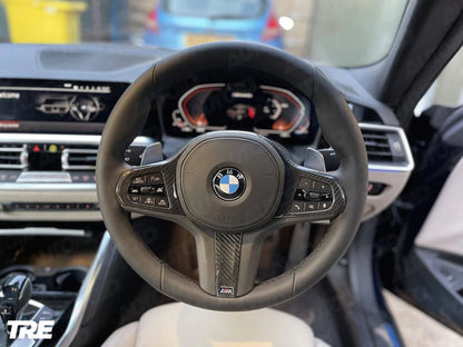 TRE Pre-Preg Carbon Fibre Steering Wheel Trim for BMW M Sport (2018-2024, F40 F44 G20 G21 G42 G30) - Reinhart Autohaus