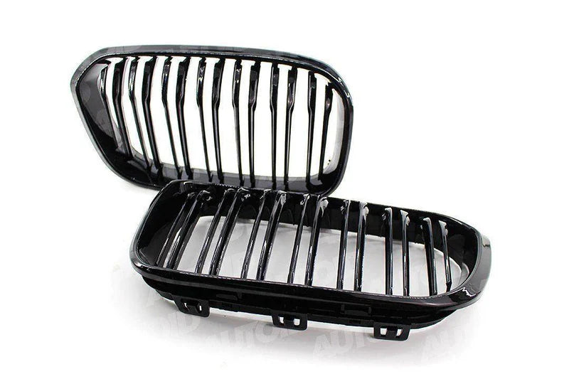 BMW 1 Series, M135i & M140i F20 F21 LCI Gloss Black Kidney Grilles (2015-2019) - Reinhart Autohaus
