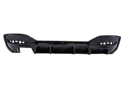 BMW 1 Series M Sport F20 F21 LCI Single Exit (118i 120i 120d 125i) EVO-1 Gloss Black Rear Diffuser by ZAERO (2015-2019) - Reinhart Autohaus