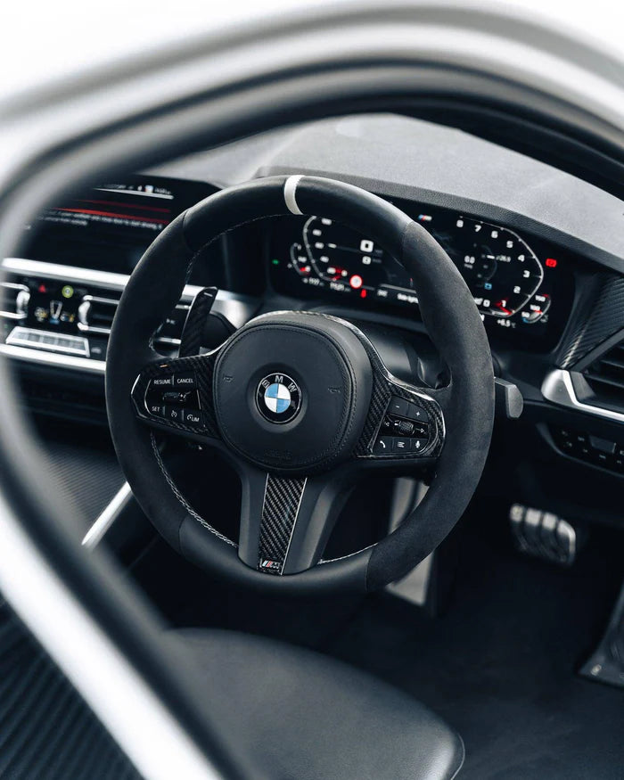 TRE Pre-Preg Carbon Fibre Steering Wheel Trim for BMW M Sport (2018-2024, F40 F44 G20 G21 G42 G30) - Reinhart Autohaus