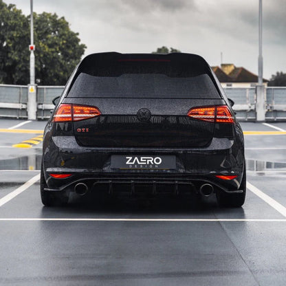 VW Golf GTI Mk7 EVO-1 Gloss Black Rear Diffuser by ZAERO (2013-2017) - Reinhart Autohaus