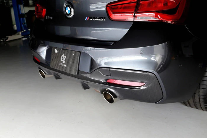 3DDesign Carbon Fibre Rear Diffuser for BMW 1 Series LCI (2015-2019, F20 F21) - Reinhart Autohaus