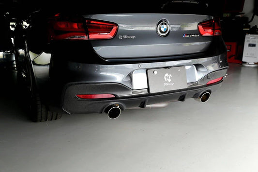 3DDesign Carbon Fibre Rear Diffuser for BMW 1 Series LCI (2015-2019, F20 F21) - Reinhart Autohaus