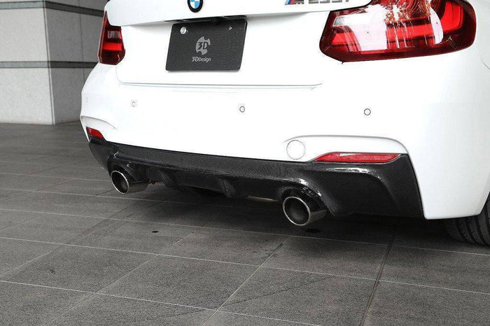 3DDesign Carbon Fibre Rear Diffuser for BMW 2 Series (2014-2020, F22 F23) - Reinhart Autohaus