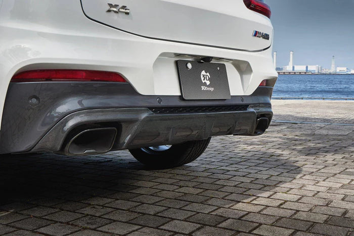 3DDesign Carbon Fibre Rear Diffuser for BMW X4 M40i (2018+, G02) - Reinhart Autohaus